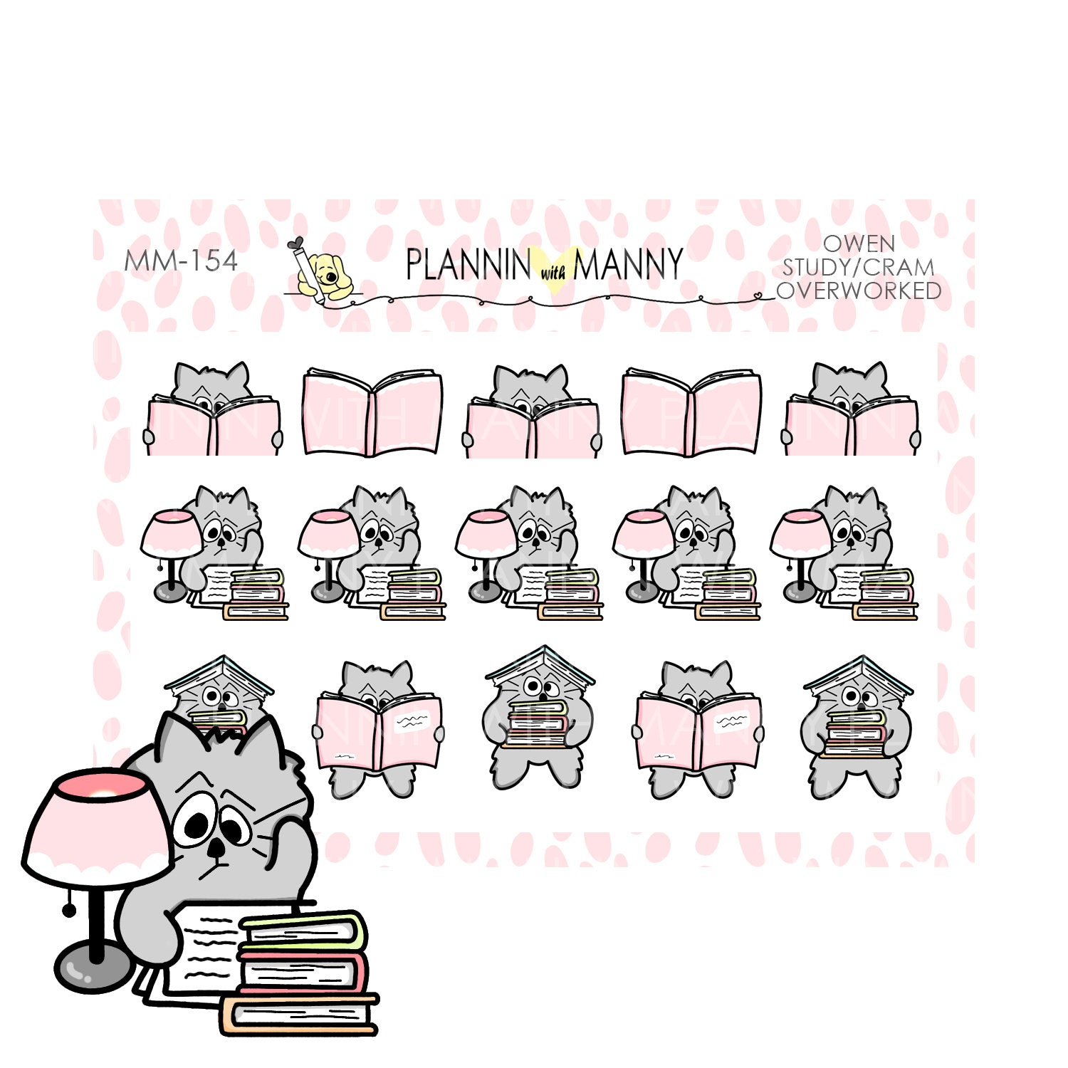 mm154 MICRO Reading Planner Stickers