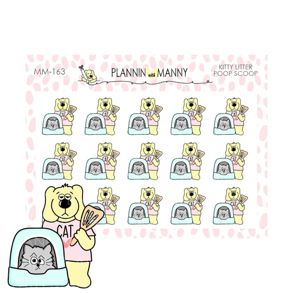 mm163 MICRO- Owen Kitty Litter Planner Stickers