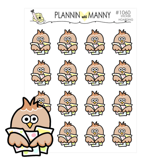 1060 OWLY STICKER HOARDING Planner Stickers