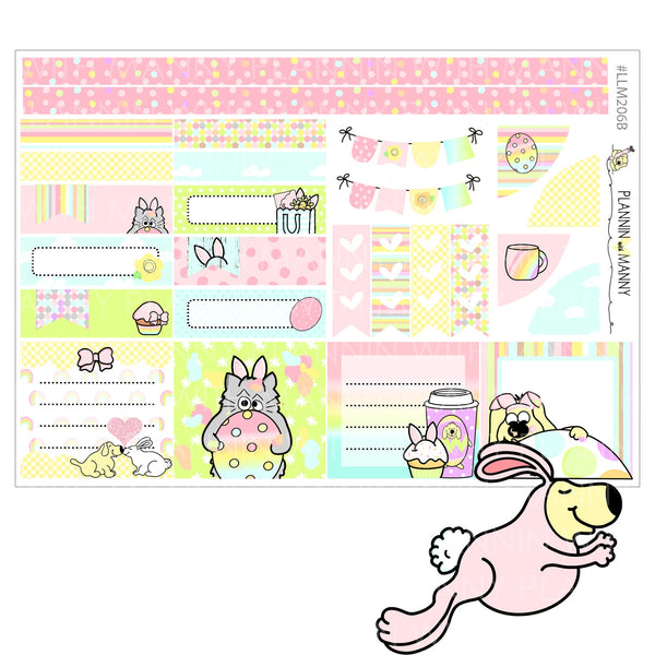 LLM206 MONTHLY PLANNER STICKERS - Hoppy Easter Collection