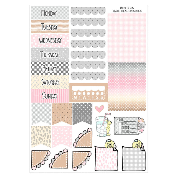 LBE306 MANNY BASICS Dates and Header Assorted Sheet