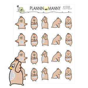 1039 OWLY YOGA Planner Stickers
