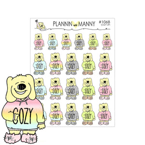 1068 STAY HOME COZY TIME Planner Stickers