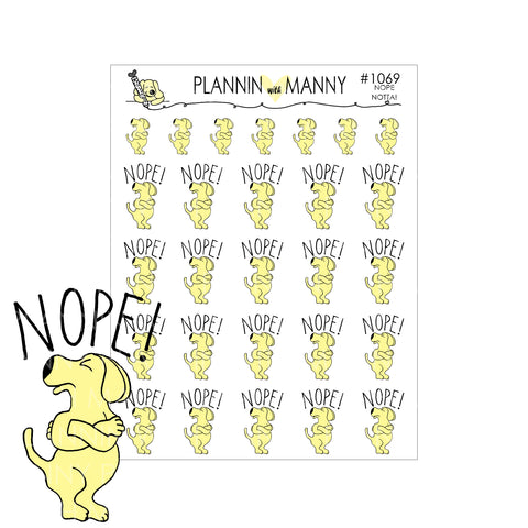1069, NOPE Planner Stickers