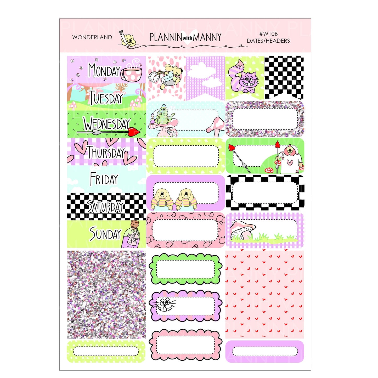 W10AV VERTCIAL Weekly Kit - Wonderland Collection