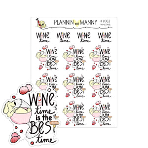 1082 WINE TIME Planner Stickers