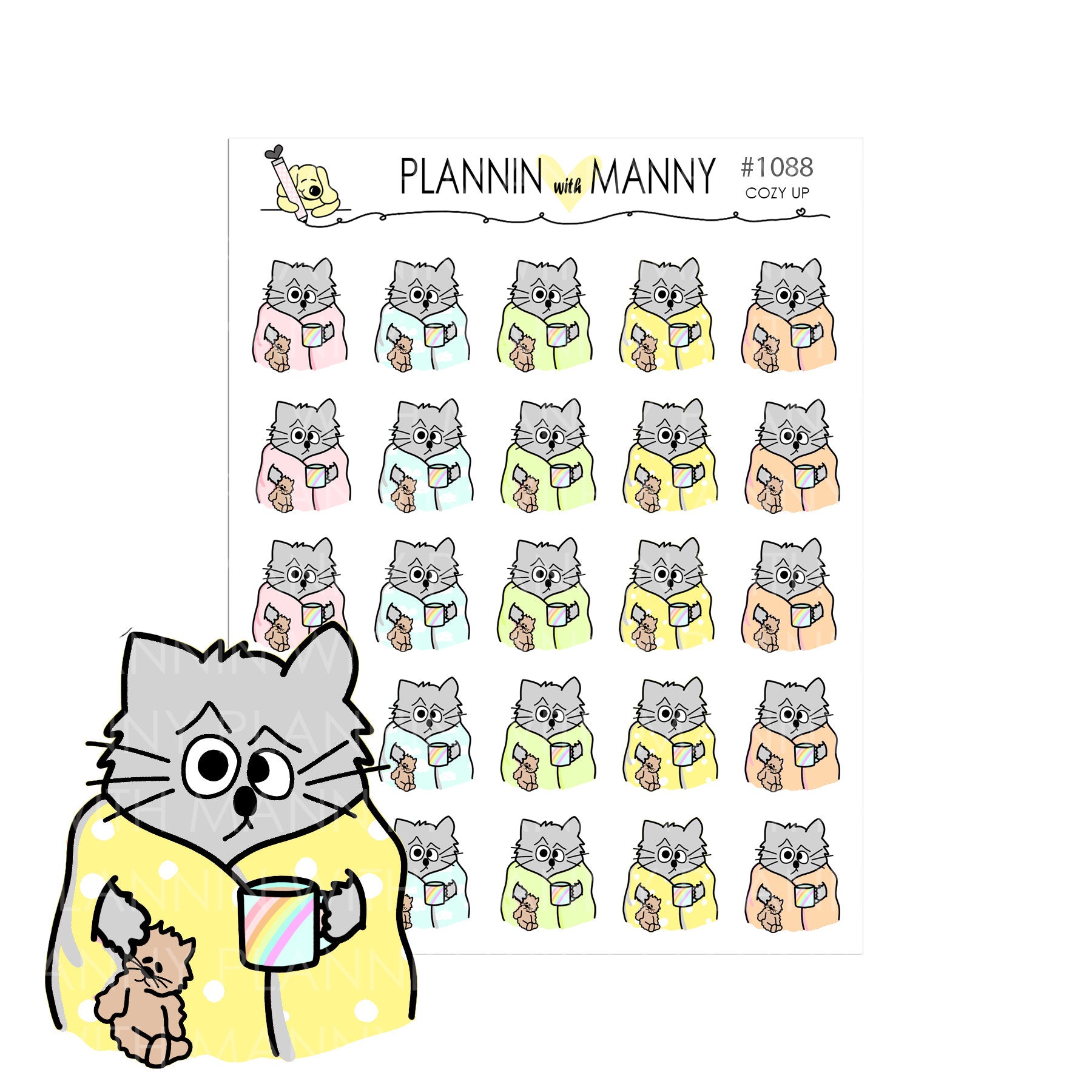 1088 Cozy Up Planner Stickers