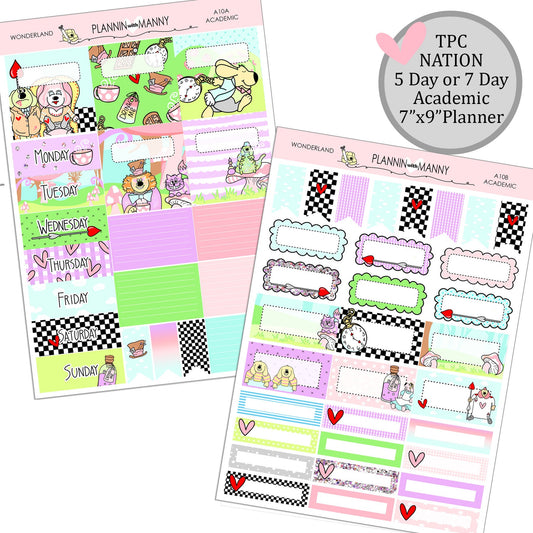 A10 TPC NATION ACADEMIC 5&7 Day Weekly Kit - Wonderland Collection