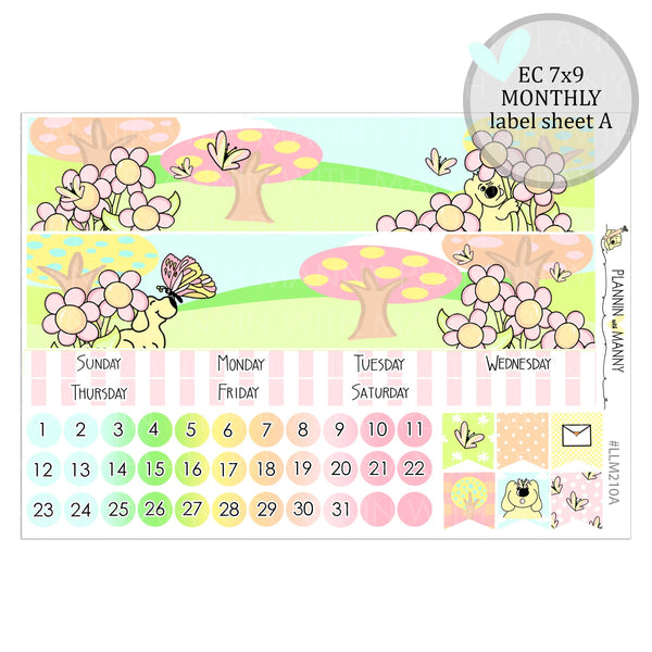 LLM210 MONTHLY PLANNER STICKERS - Butterfly Kisses Collection