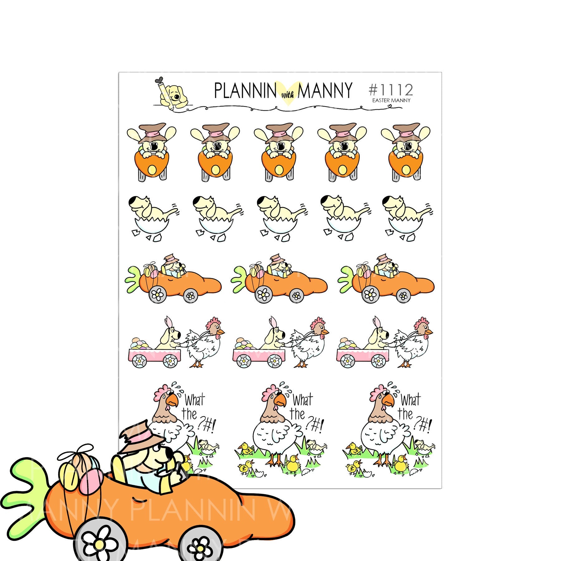1112 Manny Easter Fun Planner Stickers - Easter Fun Collection