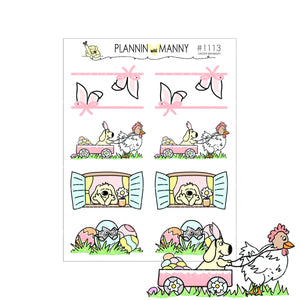 1113 Mini Easter Banner Planner Stickers - Easter Fun Collection