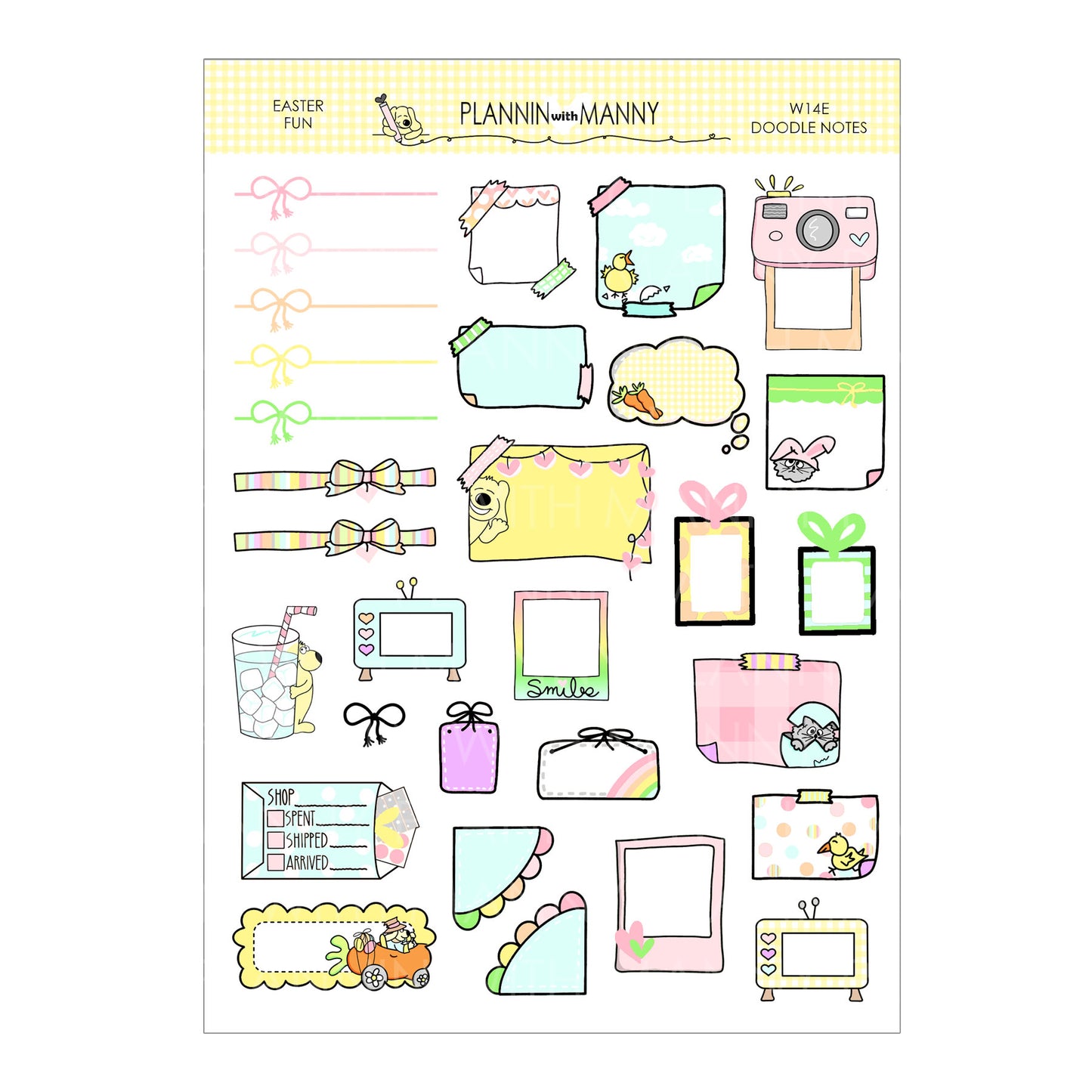 W14AHP, HAPPY PLANNER CLASSIC Weekly Kit - Easter Fun Collection