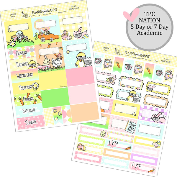 A14 TPC NATION ACADEMIC 5&7 Day Weekly Kit - Easter Fun Collection