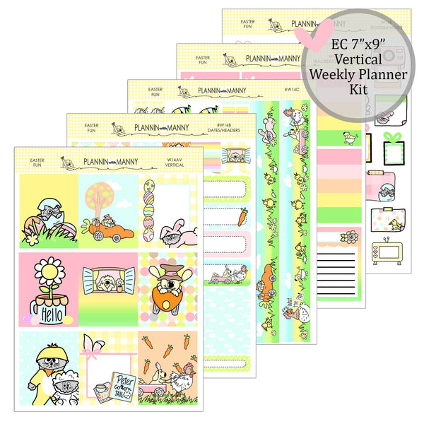 W14AV, VERTICAL Weekly Kit - Easter Fun Collection