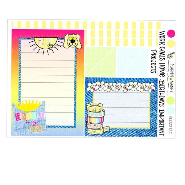 LLM212, MONTHLY PLANNER STICKERS, Sunshine in My Pocket Collection