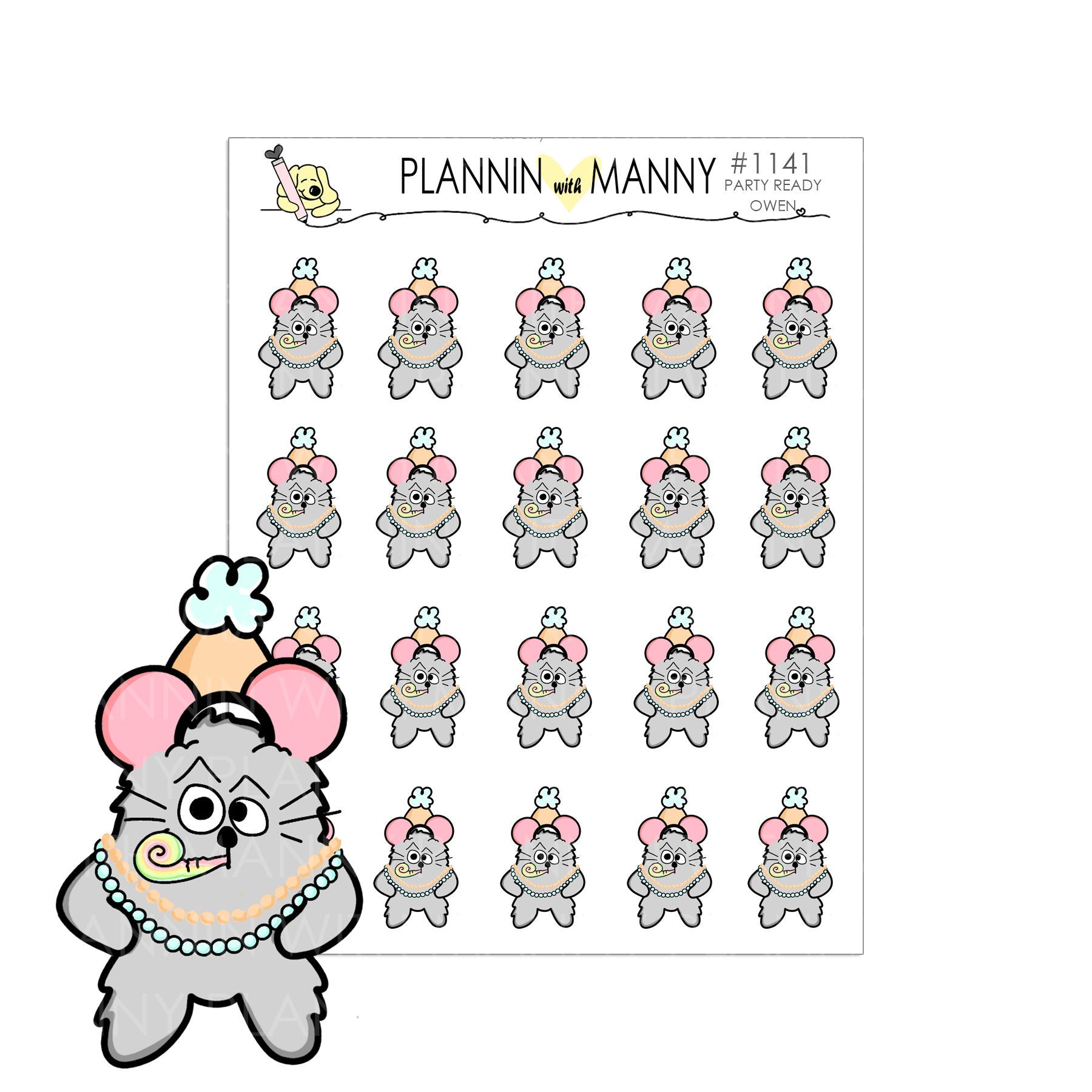 1141 READY TO PARTY Owen Planner Stickers