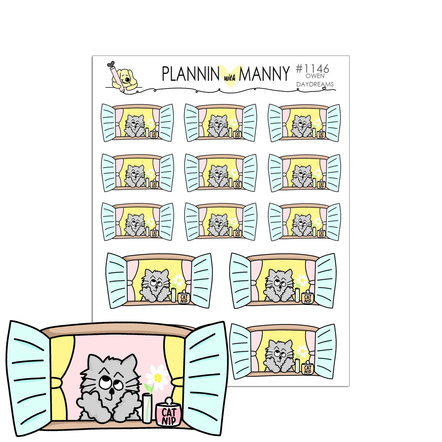 1145-7,  DAYDREAMING Planner Stickers