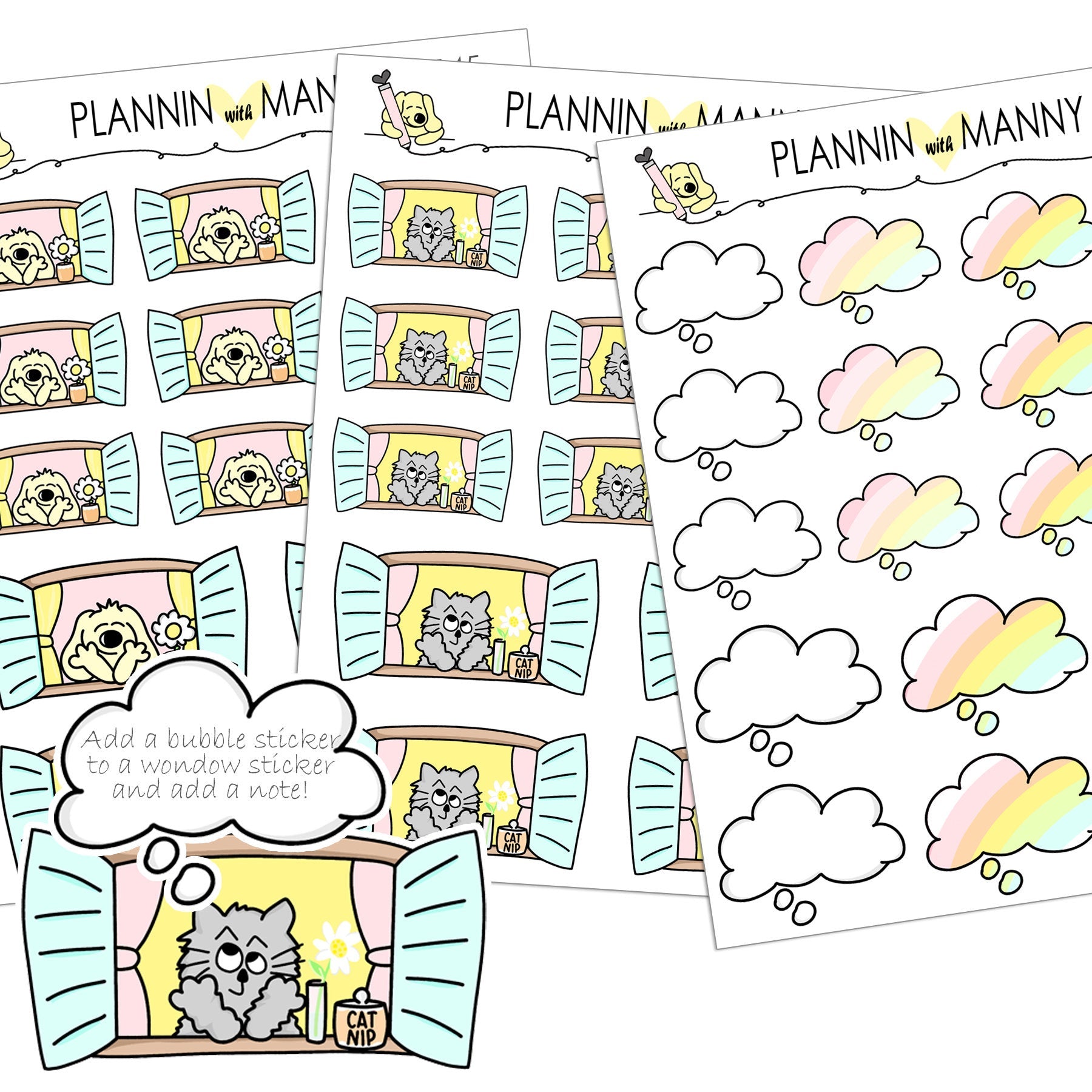 1145-7,  DAYDREAMING Planner Stickers