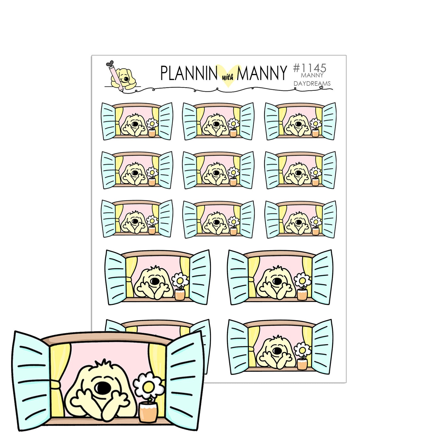 1145-7,  DAYDREAMING Planner Stickers