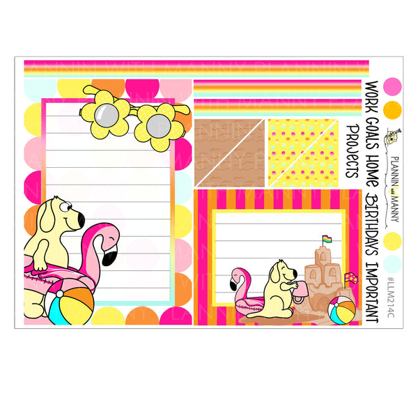LLM214, MONTHLY PLANNER STICKERS, Sandy Buns Collection