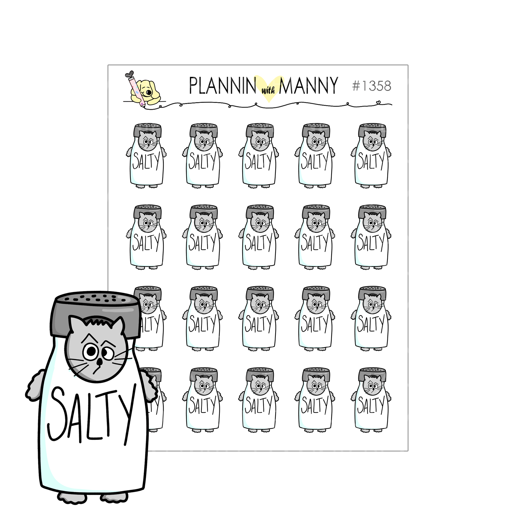 1358 Salty Planner Stickers