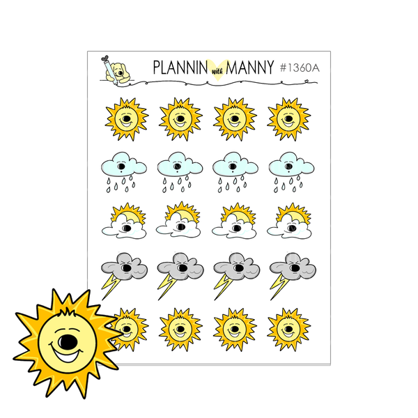 1360 Manny Weather Planner Stickers
